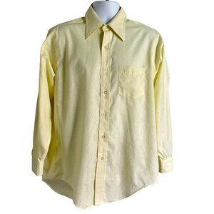 Sero Yellow Long Sleeve Button Down Shirt Neck 16.5